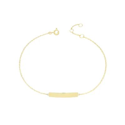 Produktbild von Klassisches 9 Karat (375) Gold Damen - Identifikationsarmband - 18cm*4mm; TRS35001