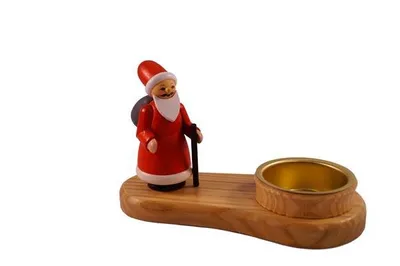 Obrázok produktu pre Sviečka Father Christmas s čajovou sviečkou farebná Výška=7,5cm NOVINKA