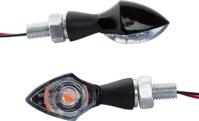 Produktbild von Hashiru LED Blinkerpaar ST13 M8 Schwarz, E-Prüfzeichen, 12V 2W