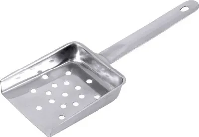 Produktbild von Schaufel, Pommesschaufel, Edelstahl, Flach oder Hohlgriff wählbar : mit Flachgriff Variante: mit Flachgriff