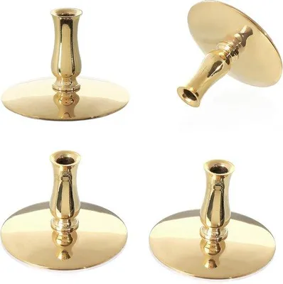 Immagine prodotto di Eleganti portacandele in ottone dorato, set da 4 pezzi