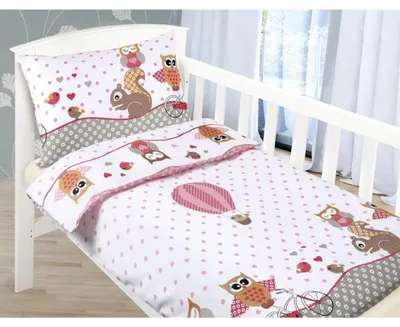 Zdjęcie produktu dla Pościel dziecięca bawełniana  - Różowa - 100x135, 45x60