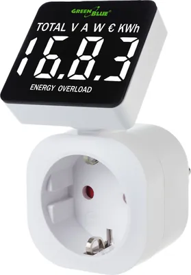 Produktbild von GreenBlue Energiezähler, Wattzähler, 16A, max. 3680W, Unterspeicher, GB620 F