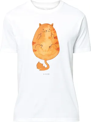 Produktbild von Mr. & Mrs. Panda T-Shirt Katze Mittelfinger - Weiß - Geschenk, Tshirt, Cats, Lustig, Tiger, Cat, oberteil, mit Spruch, Katzen, S, Genervt, Jersey-Shirt