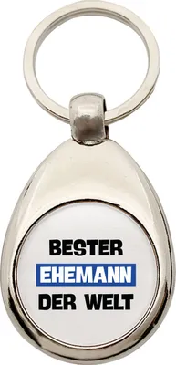 Produktbild von Huuraa Schlüsselanhänger Bester Ehemann der Welt Metall Schlüsselring Einkaufswagenchip Geschenkidee