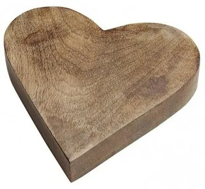 Produktbild von Servierbrett/Serviertablett Design - Holz - 20x20x4 cm - Herzform