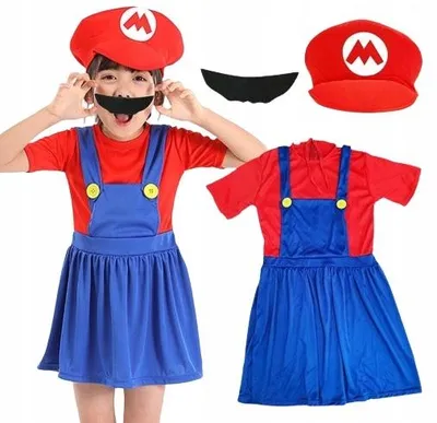 Produktbild von Hopki Super Mario Verkleidung Kleid Mädchen Rot