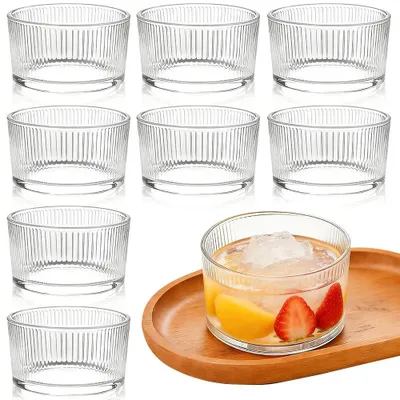 8 transparente Dessertgläser 200 ml, Glas-Dessertschalen