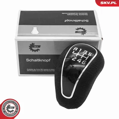 Produktbild von ESEN SKV Schaltknauf 6-Gang Schalthebelknauf Schwarz Synthetikleder Kunststoff für KIA CEE'D (JD) CEE`D Sportswagon (JD)