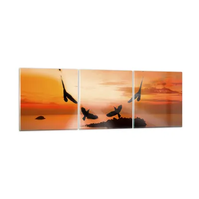 Produktbild von Bilder auf glas - Natur Landschaft Insel Meer - 90x30cm - Glasbilder - Wandbilder - Kunstdruck - zum Aufhängen bereit - Wanddekoration aus Glas - Glas Bilder - Wandbild auf Glas - GCA90x30-2440