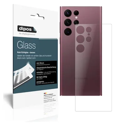 Obrázek produktu pro 2x ochranná fólie pro Samsung Galaxy S22 Ultra matná zadní strana - anti-shock 9H fólie dipos Glass plastové sklo
