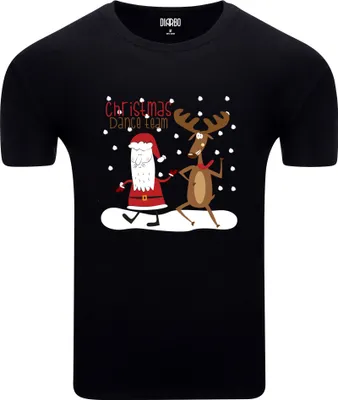 Produktbild von Diarbo Herren Weihnachts-T-Shirt Weihnachtsgeschenk Weihnachtstanzteam Schwarz Gr.XXL