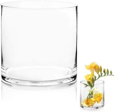Obrázek produktu pro Moderní skleněná váza 15 cm x 15 cm na svíčky a rostliny