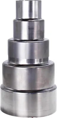 Productafbeelding van Rookkanaal Reducer - Schoorsteen Adapter - Verbinding Maken - Roestvrij Staal - Ø110mm/Ø50mm - Zilver