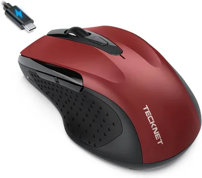 Obrázek produktu pro s Jigglerem, dobíjecí bezdrátová myš (TŘI režimy: BT 5.0/3.0 + 2.4G), 4800 DPI, ergonomická tichá bezdrátová myš pro notebooky, Mac OS, Android, Windows