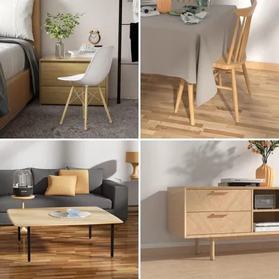 Imagen del producto de Tapas para patas de sillas de PVC con fieltro, 16 unidades, rectangulares, de color , para muebles