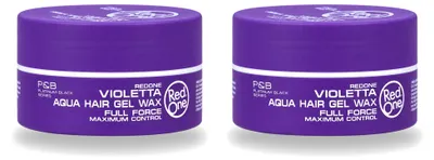 Image de 2 pots de cire coiffante Quicksilver Aqua de Red One - Fixation forte et brillance - 150 ml - Pack avantageux - 2 pièces
