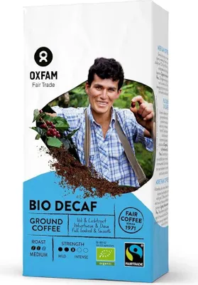 Produktbild von ENTKOFFEINIERTER GEMAHLENER KAFFEE ARABICA/ROBUSTA FAIR TRADE 250 g – OXFAM