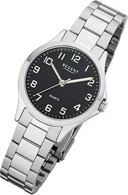 Produktbild von Regent Damen Uhr Metallarmband 2252409 Analog Metall Armbanduhr silber UR2252409