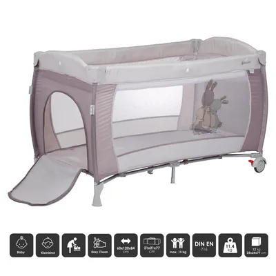 Produktbild von BabyGo Sleeper Deluxe, Beige, inkl. Wickelauflage