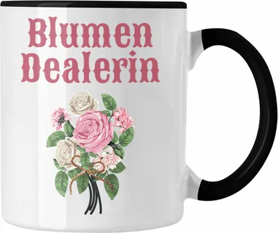 Produktbild von Trendation - Blumen Dealerin Floristin Floristik Geschenk Abschluss Ausbildung Blumen Verkäuferin Geschenkidee Lustig (Schwarz)