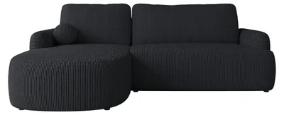 Produktbild von MIRJAN24 Ecksofa Loridu Cord, Wohnzimmmer L-Form mit Schlaffunktion und Bettkasten (Farbe: Poso 135, Seite: Links)