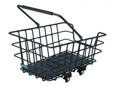 Produktbild von AROUND 10055 Hinterradkorb College Alu schw. 46x34x22 cm abnehmbar weitmaschig, schwarz