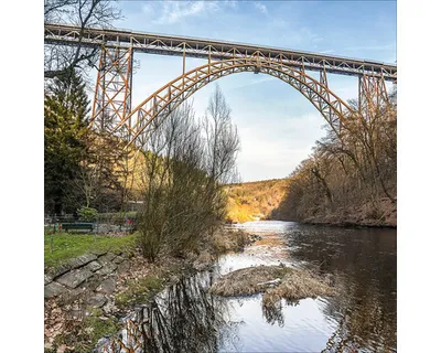 Produktbild von Glasbild Wuppertal Müngstener Brücke 20x20 cm