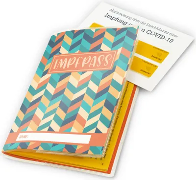 Produktbild von itenga Design Impfpasshülle Motiv Streifen bunt