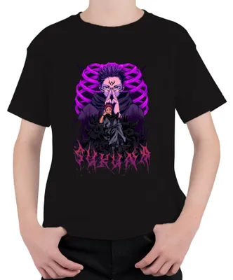 Produktbild von Sukuna Itadori Jujutsu Kaisen Anime Fluchkönig Otaku Geschenk Kinder T-Shirt, Schwarz, 104