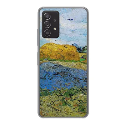 Produktbild von MuchoWow® Handyhülle Schutzhülle Hülle für Samsung Galaxy A53 5G Heuballen unter einem regnerischen Himmel - Vincent van Gogh Silikon Softcase Handy Hülle - Schutzabdeckung