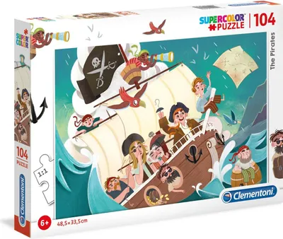 Productafbeelding van Clementoni Puzzelspel "De Piraten" - 104 stukjes, thema: beroepen
