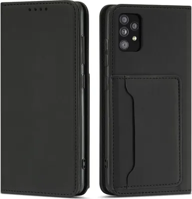 Zdjęcie produktu dla Pokrowiec König Design kompatybilny z Samsung Galaxy A32 5G z syntetycznej skóry - Etui na telefon komórkowy czarne