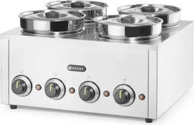 Produktbild von Bain-Marie Elektroerhitzer für Gerichte, Soßen, Suppen Thermosystem 4 800 W 4 x 4 l