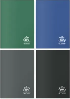 Produktbild von Packung mit Notizbüchern A5 60k line eco PP ocean darkpack of 5.
