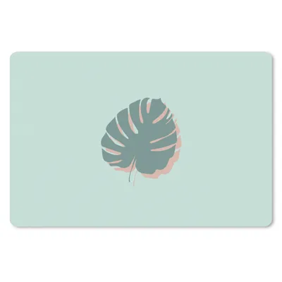 Produktbild von MuchoWow® Schreibtischunterlage Sommer - Monstera - Pastell 60x40 cm - XXL Mauspad - Großes Mauspad