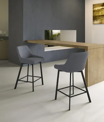 Produktbild von Fox - Dunkelgrauer Stoffhocker - 2er-Set