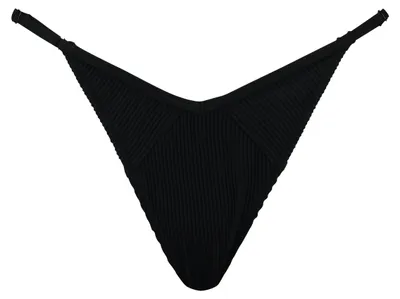 Produktbild von Puma Swim Damen Ribbed Tanga Brief Slip Black Combo