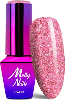 Obrázek produktu pro Molly Nails Luxury Glam Pink Reflections Hybrid-Nagellack, 8 g, č. 540