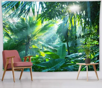 Productafbeelding van Tropisch Palmblad Wandtapijt 235x180 cm