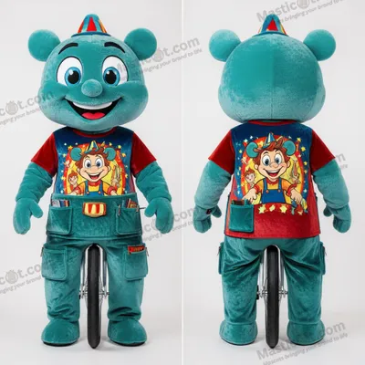 Produktbild von Türkisfarbene MASTICOT Fleece-Einhorn-Maskottchen