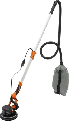 Image de Ponceuse pour cloisons sèches - Ponceuse murale avec aspiration - Plateau de ponçage 255 mm - Six vitesses - Prise européenne 220 V - Puissance 500–799 W - Tige télescopique 1,2–2,2 m - Orange