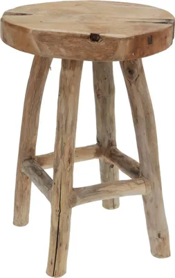 Produktbild von H&S Collection Hocker 42 cm Teakholz