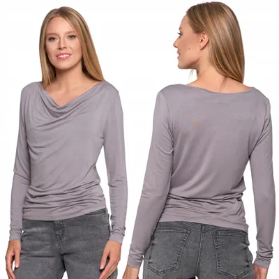 Imagen del producto de Moraj | Blusa de mujer - Gris - Algodón - Manga larga - Moderna - Elegante, Talla XXL