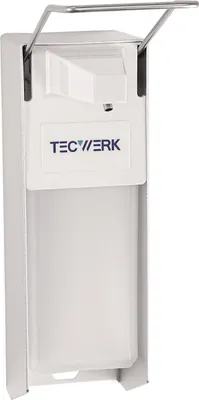 Obrázok produktu pre Dávkovač dezinfekčného prostriedku a mydla H165xŠ95xD290ca.mm ABS s pákou biely