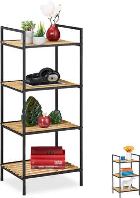 Immagine prodotto di ripiano laterale relaxdays marrone, nero 39,0 x 32,5 x 95,0 cm