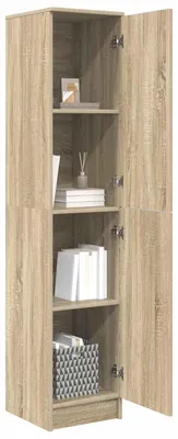 Image de Buffet haut vidaXL en chêne Sonoma 35 x 39 x 168 cm