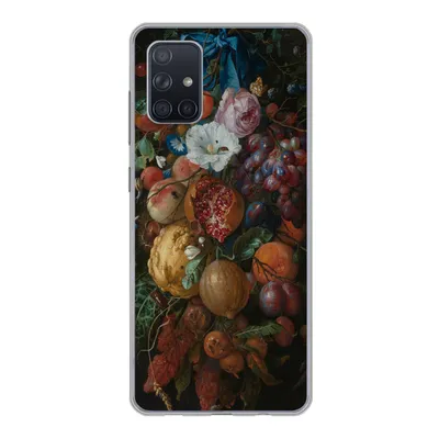 Produktbild von MuchoWow® Handyhülle Schutzhülle Hülle für Samsung Galaxy A51 5G Früchte und Blumen - Gemälde von Jan Davidsz. de Heem Silikon Softcase Handy Hülle - Abbildung