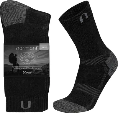 Produktbild von normani 2 Paar Merino Wander- und Funktionssocken