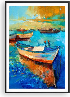 Produktbild von Gerahmtes Poster - Schwarzer Rahmen - £ódŸ Hafen Bunt - 70x100 cm - Wand Bild - Wanddeko - Wandbilder - Kunstposter - Wandposter - Bilderrahmen - Bilder - Kunstdruck - Wandbild - P2BPA70x100-4160